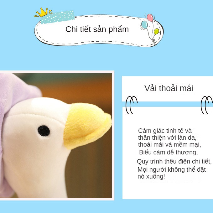 Chú Vịt Nhồi Bông Dễ Thương Dùng Làm Gối Ôm