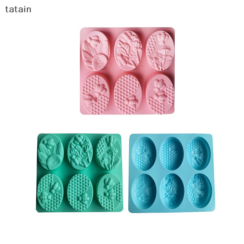 Khuôn Làm Xà Phòng Handmade 6 Ngăn Hình Ong Bằng Silicone