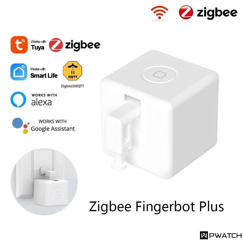 Tuya ZigBee Fingerbot Plus Smart Fingerbot Nút Công Tắc Pusher Cuộc Sống Thông Minh Hẹn Giờ Điều Khiển Bằng Giọng Nói Làm việc Với Alexa Google Assistant 【pwatch】