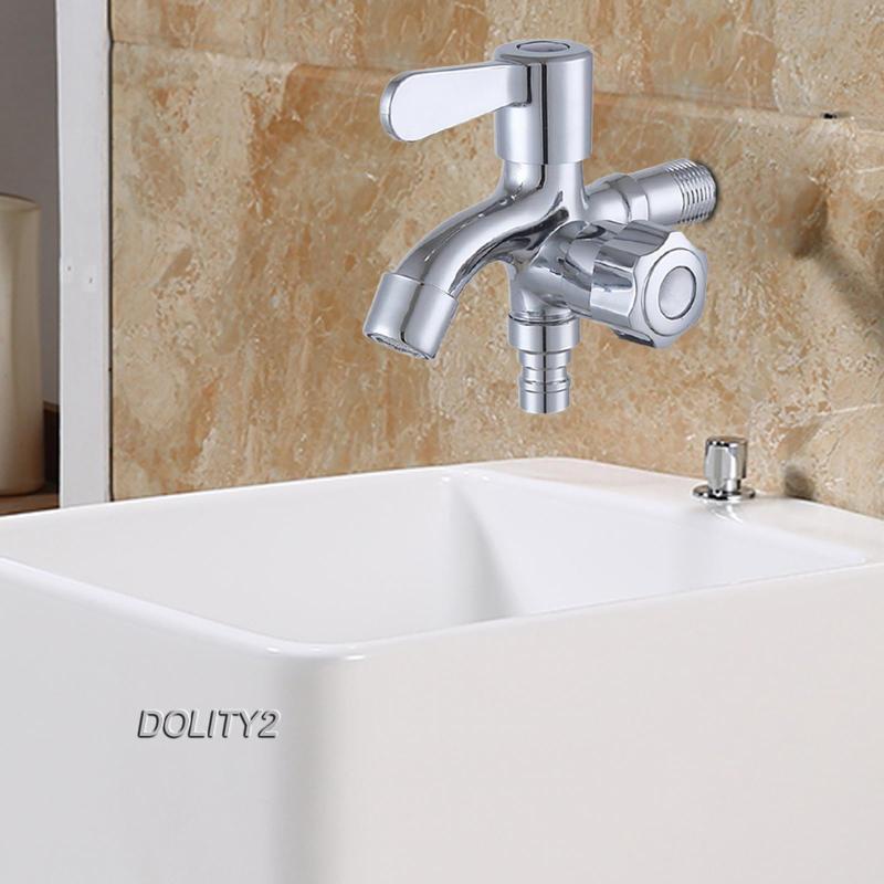 Vòi Nước 2 Đầu Ra Bằng Kim Loại Dành Cho Máy Giặt / Sân Vườn / Ban Công