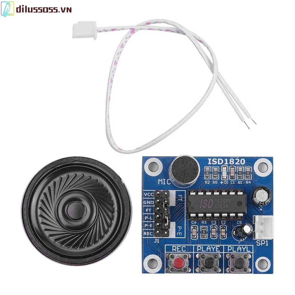 Mô Đun Ghi Âm Giọng Nói ISD1820 ISD1820 Kèm Mic Chuyên Dụng