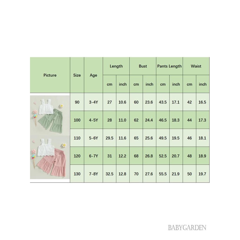 Bộ Áo Thun Không Tay Màu Trơn + Quần Ống Rộng Co Giãn Thời Trang Mùa Hè Dành Cho Bé Gái 3-8 Tuổi