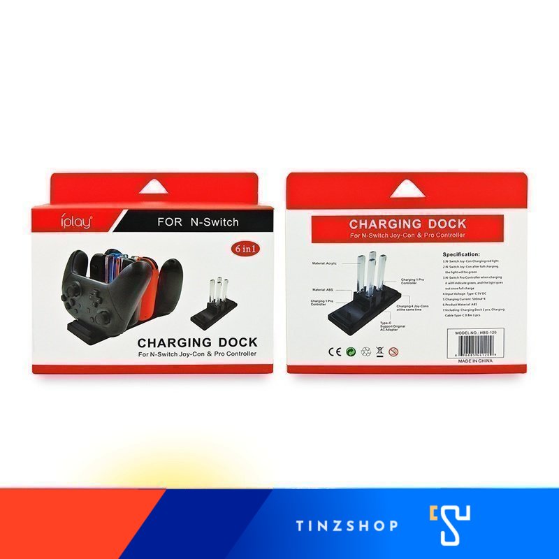 Iplay HBS-120 Cao cấp 6 trong 1 dành cho Nintendo Switch Docking Station Joy-Con ☸ Pro bộ điều khiển