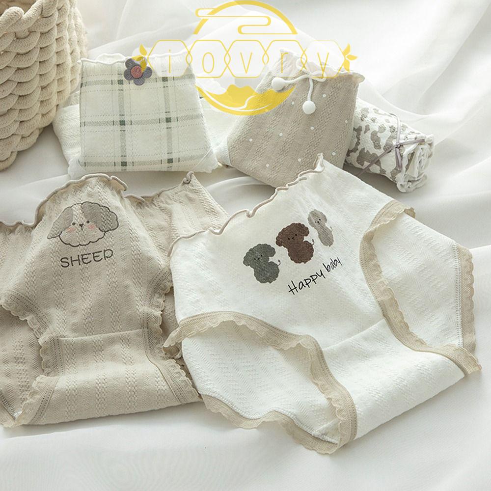 Quần Lót Cotton Lưng Vừa In Họa Tiết Da Báo Hoạt Hình
