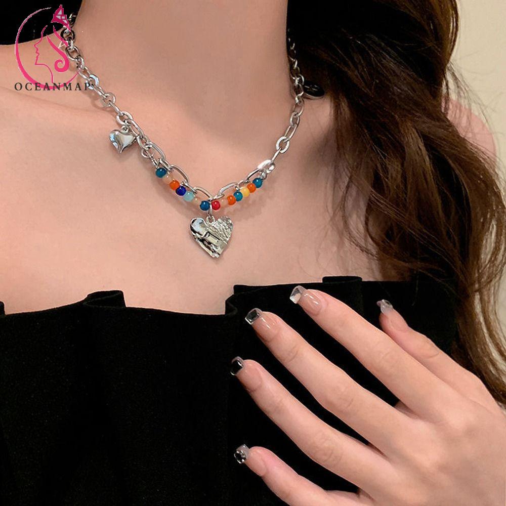 Vòng cổ Choker Mặt Hình Nơ / Trái Tim Tinh Tế Thời Trang Cho Nữ Y2K