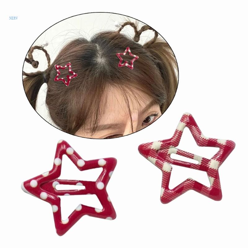 Kẹp Tóc Hình Ngôi Sao Bằng Kim Loại Chống Trượt Cho Nữ