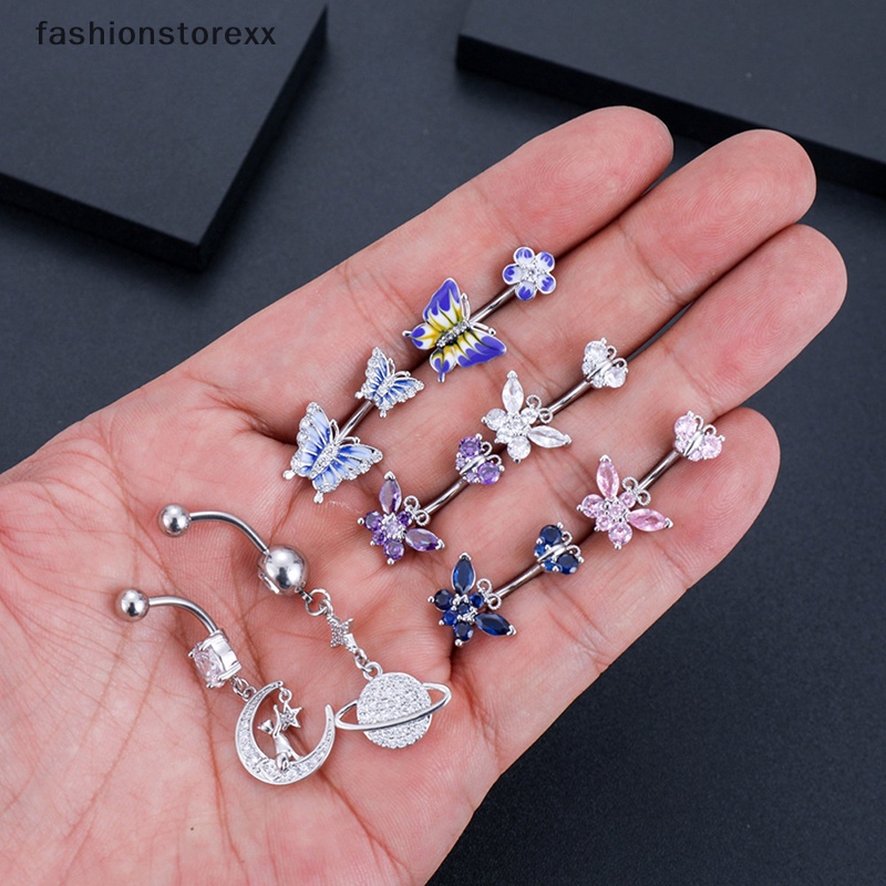 1 Khuyên Rốn Hình Bướm Đính Đá Zircon Thời Trang