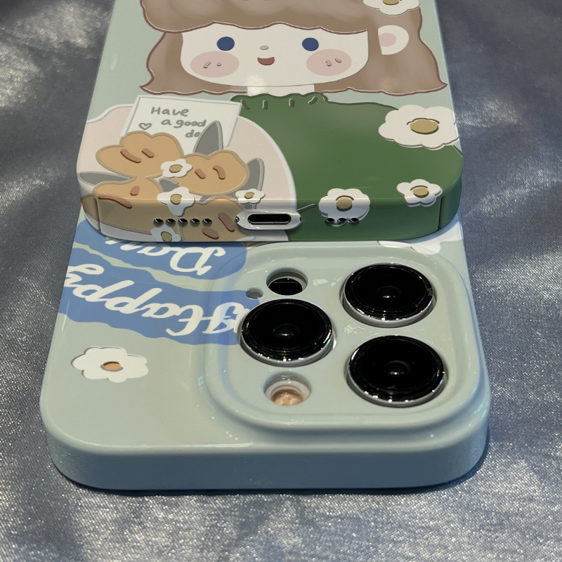 Ốp Điện Thoại Cứng Họa Tiết Cô Gái Hoạt Hình Cho Iphone x 7 11 / / 12 14Pro 8Max 13 TZA6