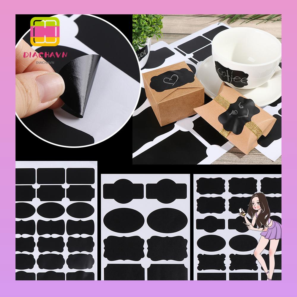 Nhãn Dán Lọ Gia Vị Bằng Bảng Đen Tiện Dụng Cho Nhà Bếp DIY