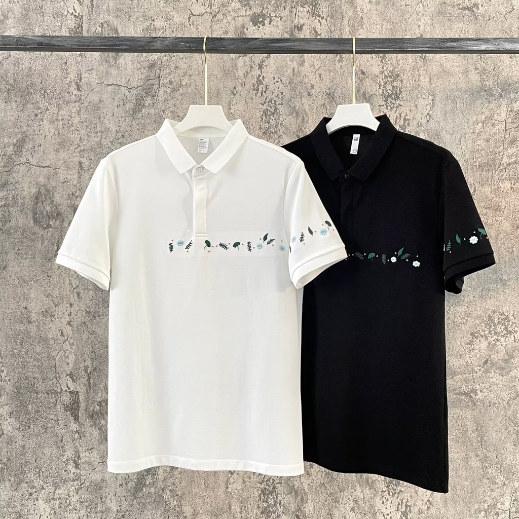 Áo Thun POLO Cotton Tay Ngắn Cỡ Lớn Đơn Giản Thời Trang Mùa Hè Cho Nam