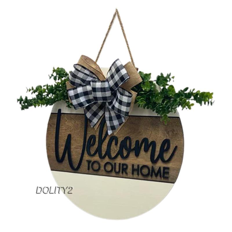 [Dolity2] Biển Hiệu Chào Mừng Bằng Gỗ 12in Gắn Tường / Cửa Trước Trong Nhà / Ngoài Trời