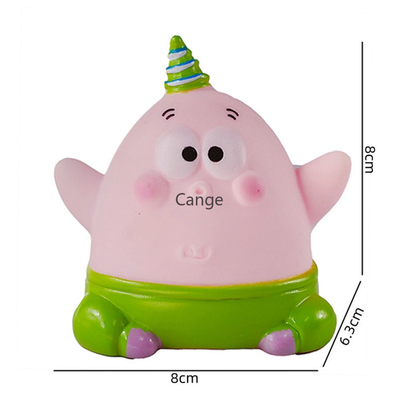 Mô Hình Nhân Vật Hoạt Hình SpongeBob Pie Dễ Thương Trang Trí Bánh Kem Tráng Miệng Cho Bé