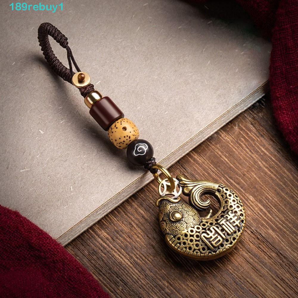 Giá Đỡ Chìa Khóa Xe Hơi Bằng Đồng Thau Hình Hồ Lô May Mắn REBUY1