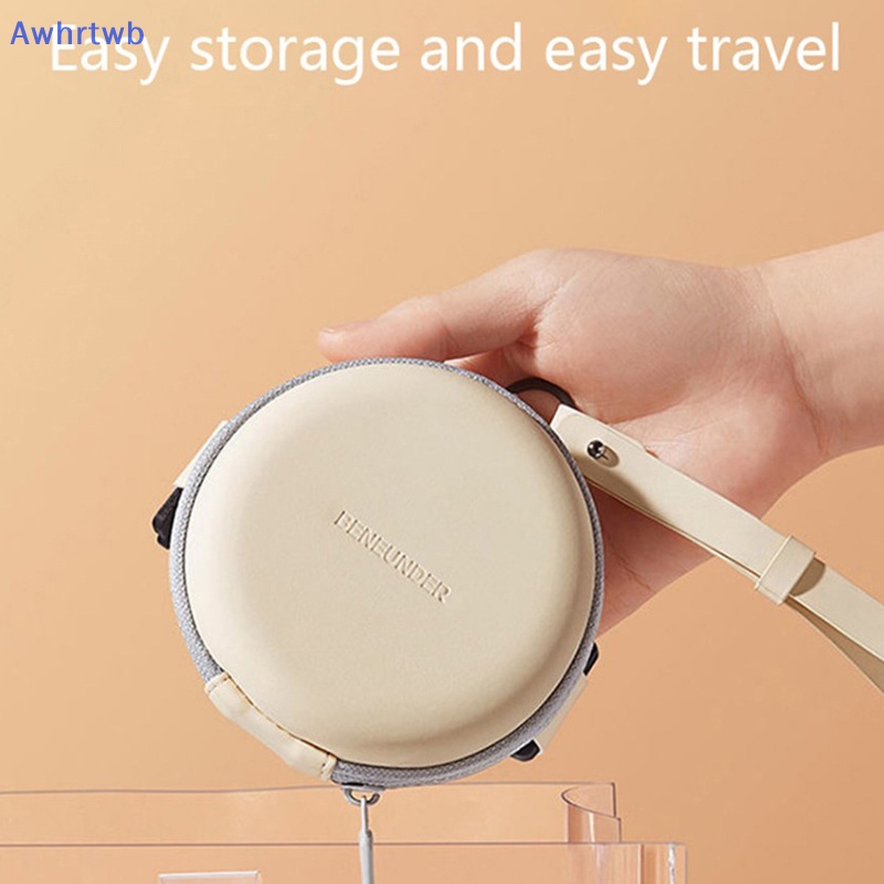 Hộp Đựng Mắt Kính Hình Tròn Bằng Da Mềm Có Khóa Kéo Gấp Gọn Tiện Dụng Mới