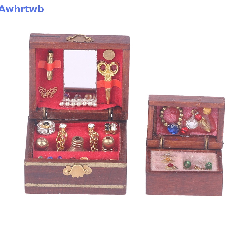 1 Bộ Hộp Trang Sức Mini Cho Nhà Búp Bê Mới