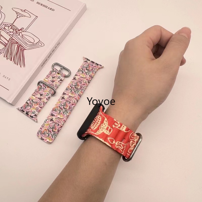 Dây Đeo Thể Thao Bằng Silicone 49mm Ultra / 44mm / 40mm / 45mm / 8 7 6 5 SE 44mm 40m 42mm 38mm 3 2 1 Cho IWatch