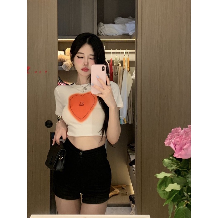 Áo baby tee Thun croptop nữ Tay Ngắn Hở Vai Dáng Ôm Thời Trang Mùa Hè Cho Nữ