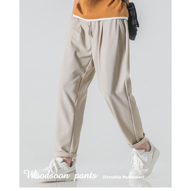 Quần Dài Thể Thao Ống Đứng Dây Rút Thời Trang Mùa Hè Cho Nam