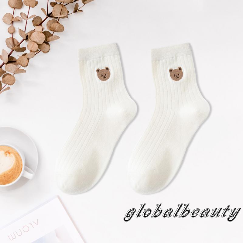 Vớ Thể Thao Co Giãn Thoáng Khí Mềm Mại Họa Tiết Hoạt Hình Dễ Thương Cho Nữ