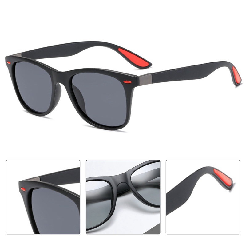 Kính Mát Phân Cực Mặt Vuông Thời Trang Lái Xe Cho Nam Và Nữ
