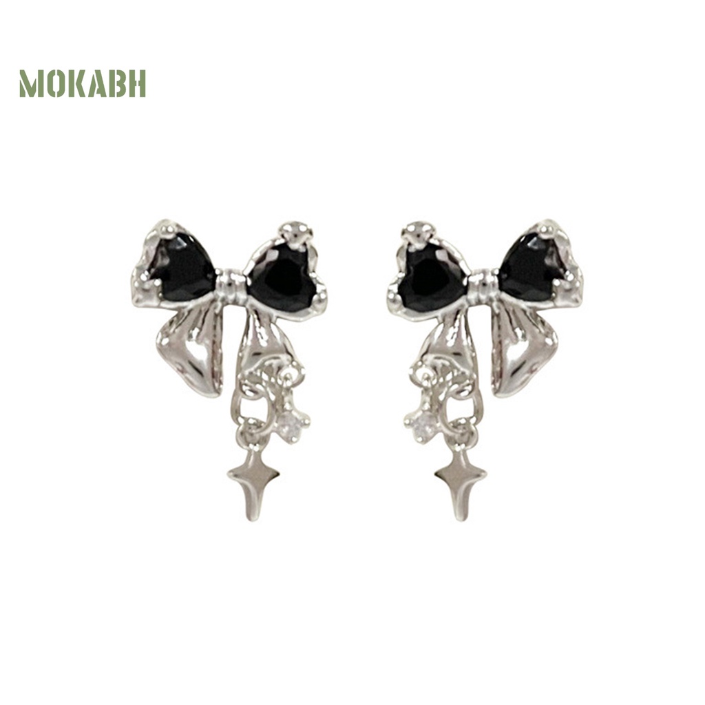 1 Đôi Bông Tai Hình Học Đính Đá Zircon Lấp Lánh Chống Mài Mòn Chất Lượng Cao