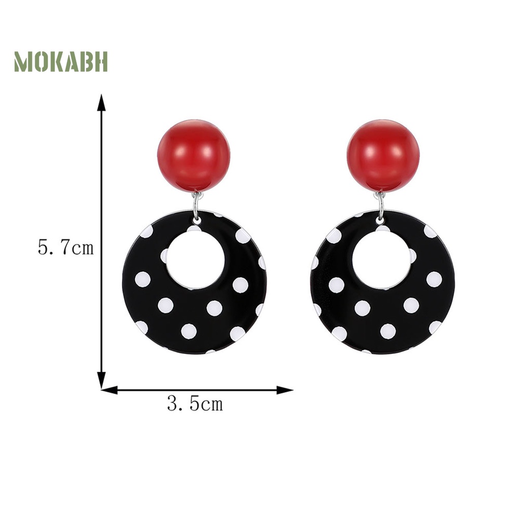 1 Đôi Bông Tai Hình Tròn Mặt Mịn Chống Mài Mòn Chống Phai Màu Thời Trang Cho Nữ