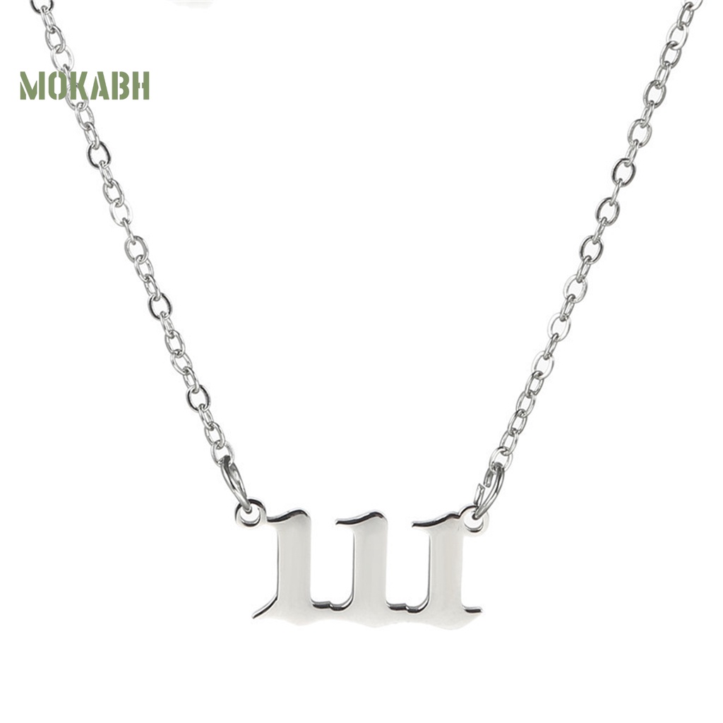 Vòng cổ Bằng Thép Không Gỉ Mặt Số Thời Trang 000 111