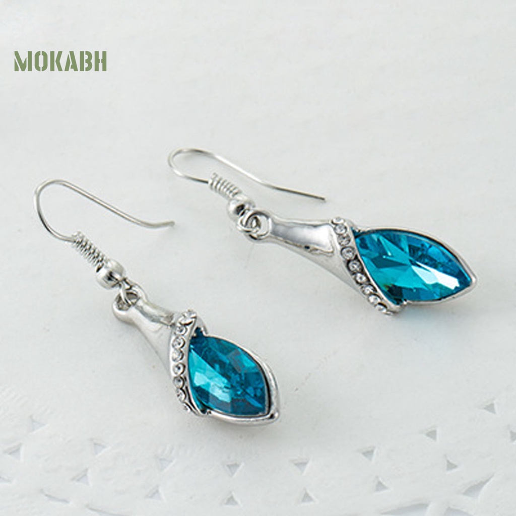 Set 2 Vòng cổ Và Bông Tai Đính Đá Sang Trọng Cho Nữ