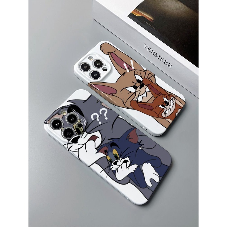 Ốp Điện Thoại Cứng Hình Mèo Và Chuột Cho iPhone14 1213 Redmi 9 1213