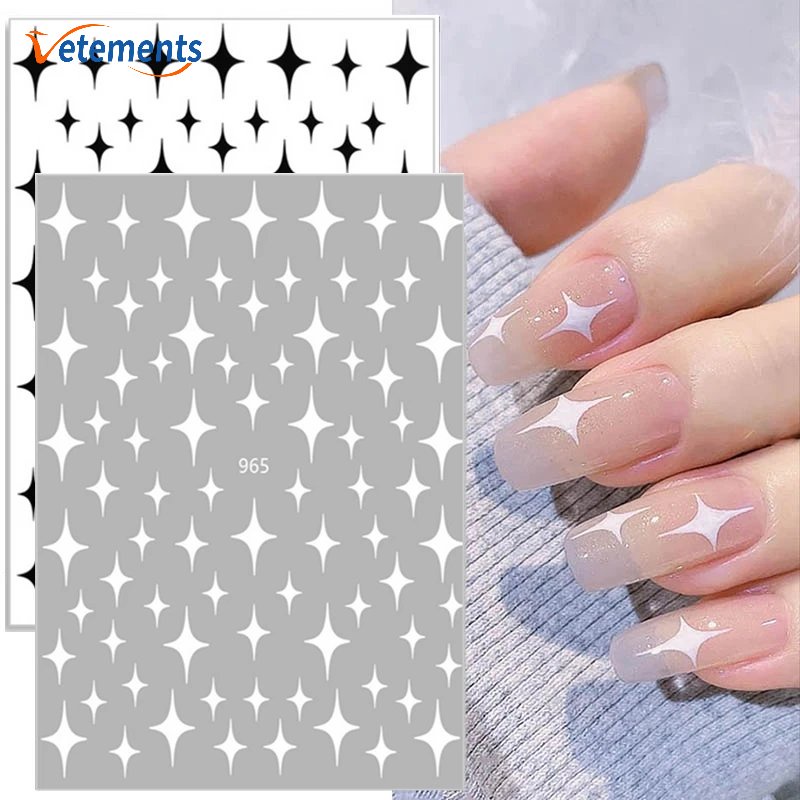 Miếng Dán Trang Trí Móng Tay Tự Dính Hình Ngôi Sao Lấp Lánh Y2k