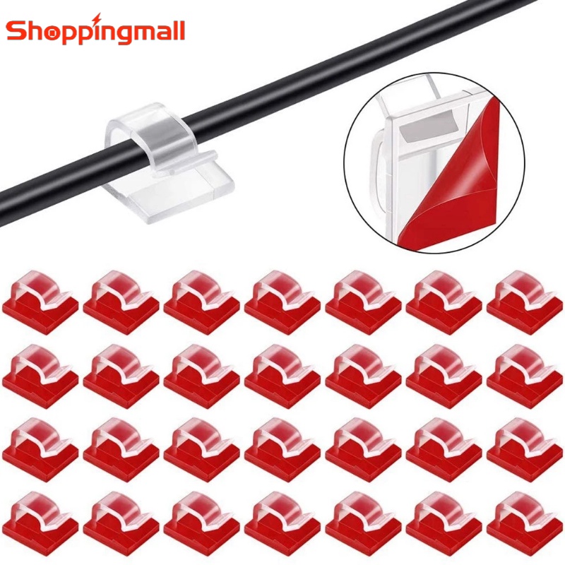 Kẹp Giữ Dây Cáp Tự Dính Màu Đen Sắp Xếp Gọn Gàng Cho Xe Hơi