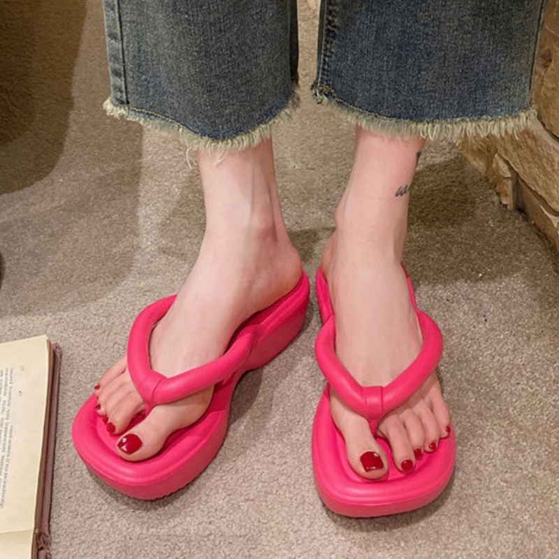 Đôi Dép Xỏ Ngón Đế Dày Thời Trang Mùa Hè Cho Nữ