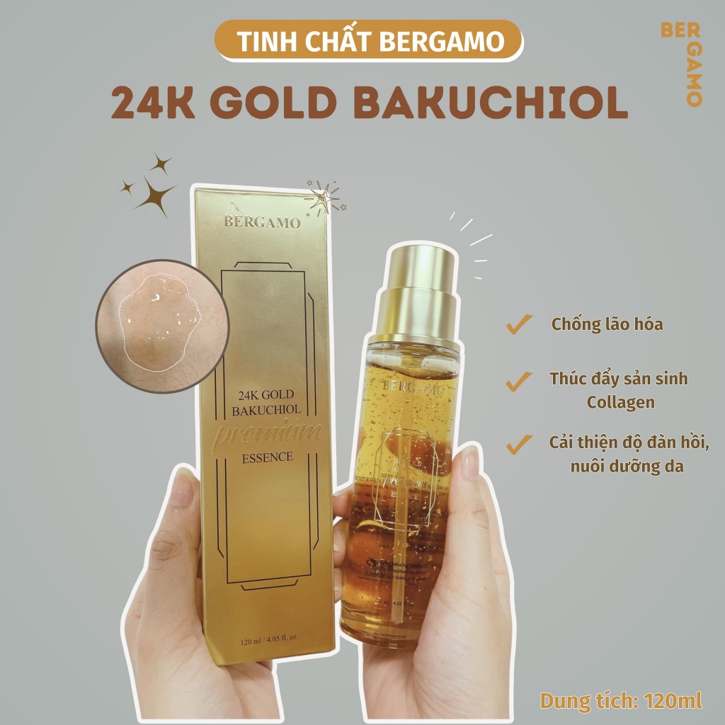 Tinh Chất Vàng Chống Lão Hóa Bergamo 24K Gold Bakuchiol Premium 120ml
