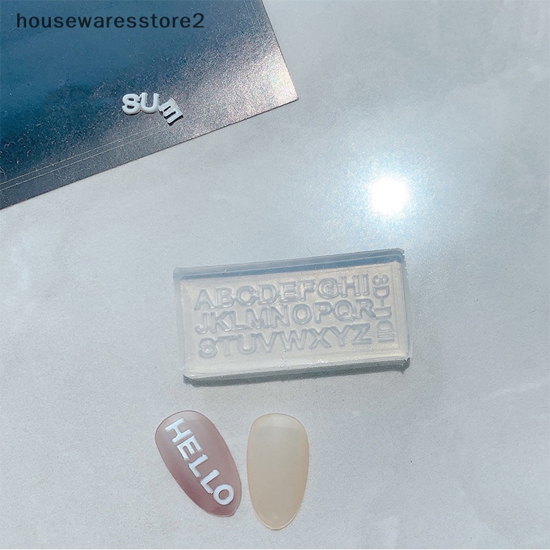 1 Khuôn Silicone Tạo Hình Chữ Cái 3D Trang Trí Móng Tay DIY