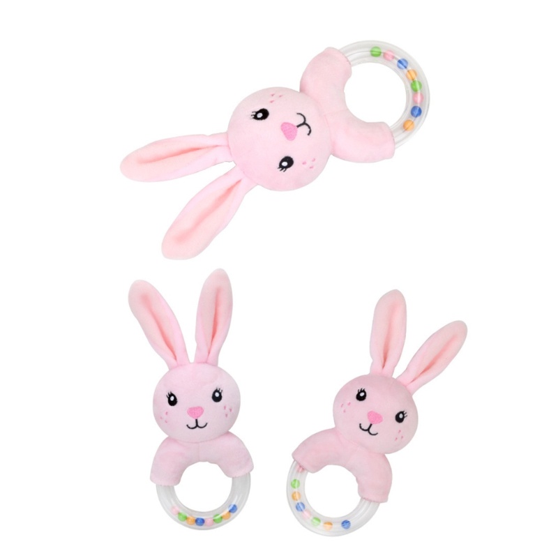 Lục Lạc Đồ Chơi Nhồi Bông Hình Động Vật Cho Bé Mọc Răng