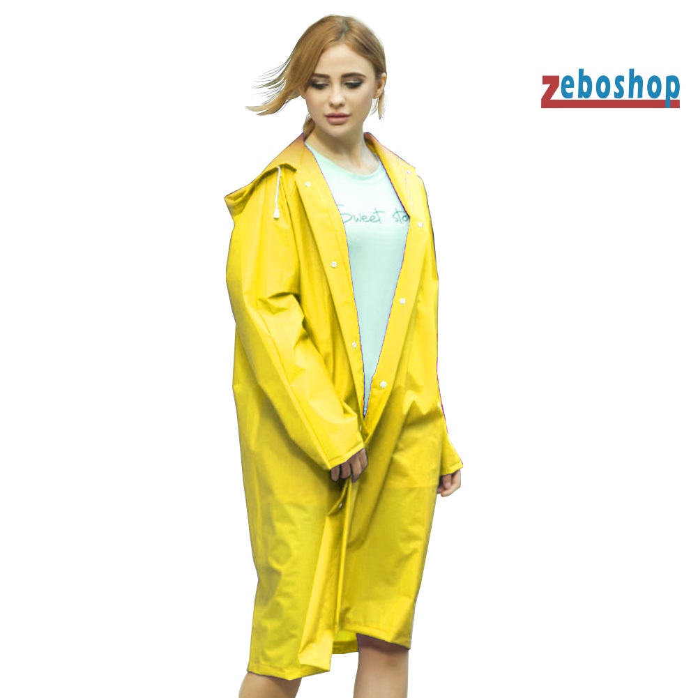 Áo Mưa Trong Suốt Bằng EVA Có Mũ Trùm Tiện Dụng Cho Nữ