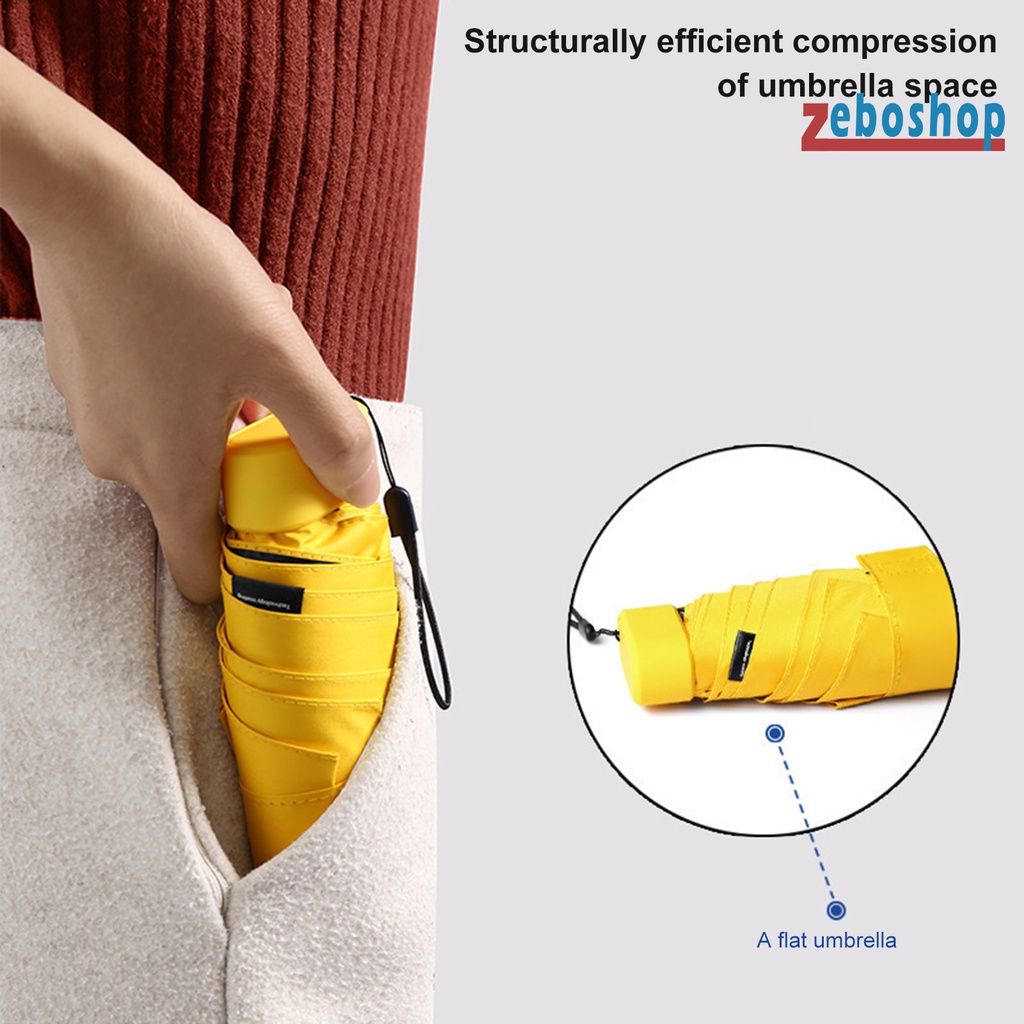 Dù Gấp 6 Khúc Chống Tia UV Chống Gió Tiện Dụng Cho Các Hoạt Động Ngoài Trời