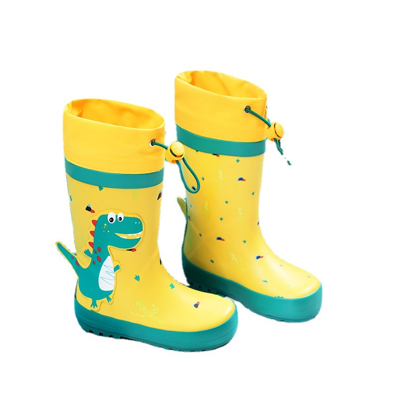 Ủng Cao Su Đi Mưa Chống Thấm Nước Chống Trượt Hình Khủng Long Dễ Thương Cho Bé