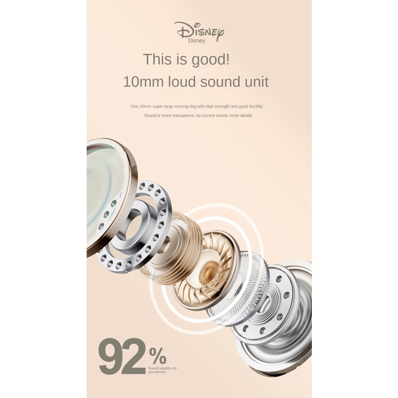 Tai Nghe Bluetooth Không Dây Xoay Tròn Thông Minh NUOWA Disney TWS