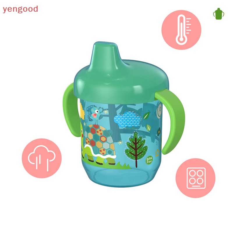 Cốc Uống Nước Có Nắp Lật Và Tay Cầm Chống Tràn Dành Cho Bé Sơ Sinh