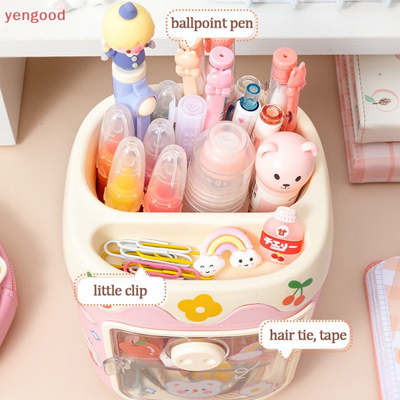 Hộp Đựng Bút / Cọ Trang Điểm Cỡ Lớn Hình Chú Heo Đáng Yêu Tiện Dụng Cho Văn Phòng / Trường Học