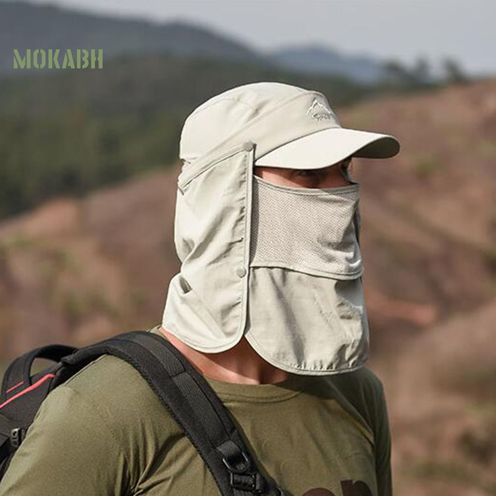 [Mok Abh] Mũ Lưỡi Trai Có Vòng Khóa Nhanh Khô Chống Gió Dùng Trong Nhà