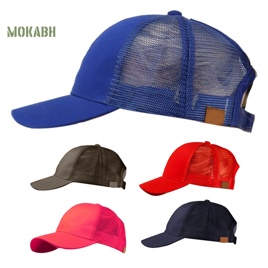 Mũ Lưỡi Trai Cotton Chống Nắng Phối Lưới Có Thể Điều Chỉnh Kích Cỡ