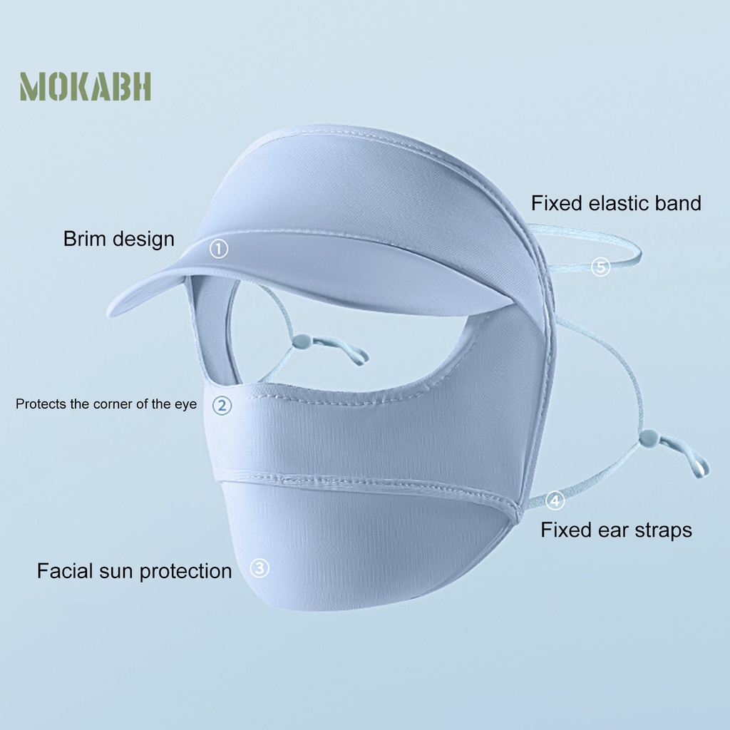 Khẩu Trang Chống Nắng Bảo Vệ Tai Xoay 360 Độ Bằng Lụa Lạnh