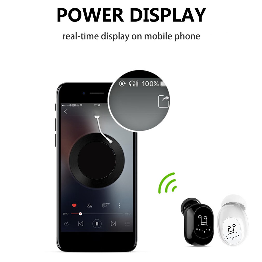 F911 Invisible Wireless Headphones Noise Canceling Stereo Hands-Free Devices And Microphone [Q/13]