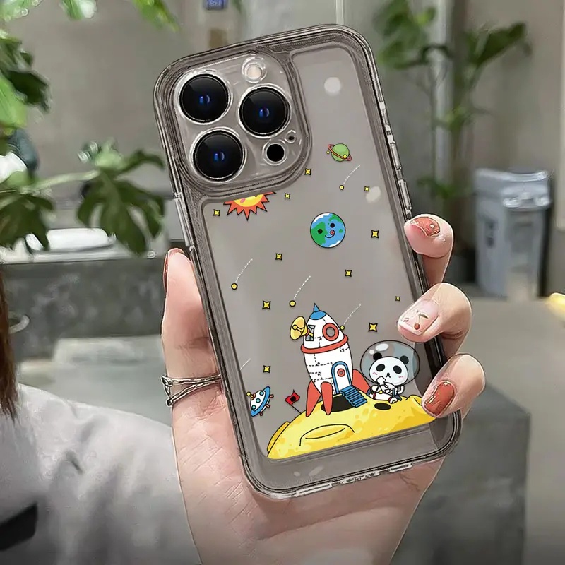 Ốp Điện Thoại TPU Mềm Chống Sốc Họa Tiết Hoạt Hình Cho IPhone 11 14 13 12 Pro Max XS X XR 7 + 8 6 6S Plus Sự Bảo Vệ