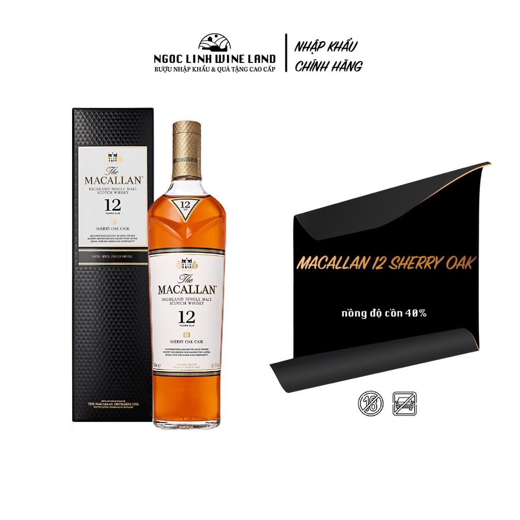 Rượu mạnh Macallan 12 Sherry Oak