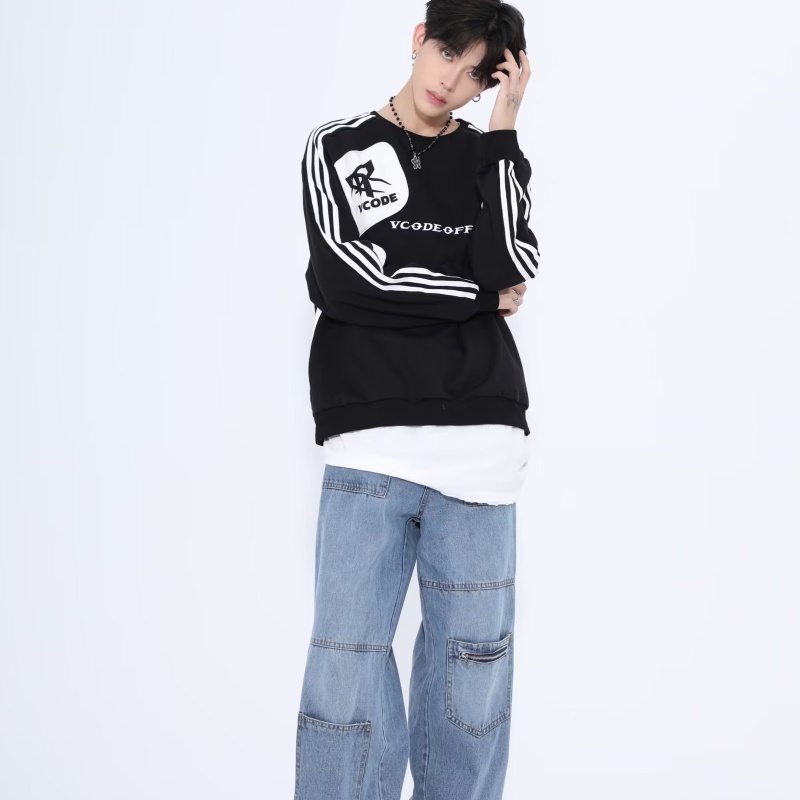 Áo Nỉ Cổ Tròn Dáng Rộng Thiết Kế Đơn Giản Thời Trang Mùa Xuân Mới Cho Nam