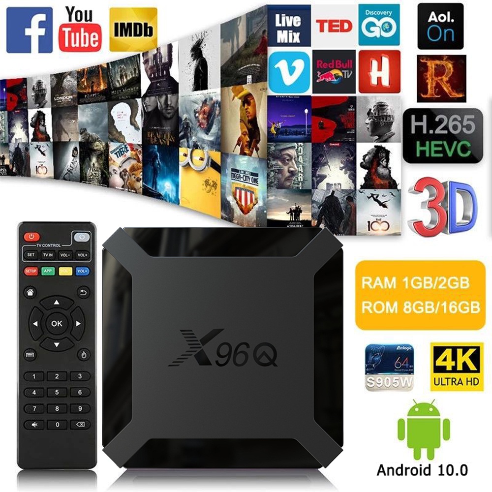Android TV Box X96Q Pro 2 mới nhất 2023, AndroidTV 10 mới nhất, ổn định mượt mà, xem truyền hình youtube miễn phí