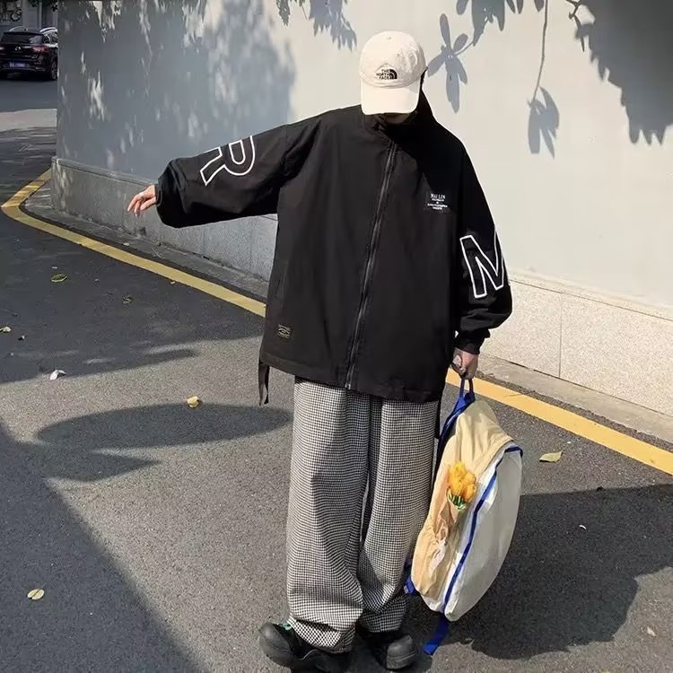 Áo Khoác Bóng Chày Dáng Rộng Thời Trang Mùa Xuân Thu Giản Dị Dành Cho Nam